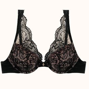 Third love lace plunge black bra 42E
